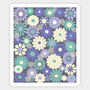 Scandinavian Style Floral Design Flower Pattern Magnet